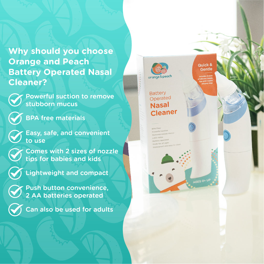 Orange and Peach Battery Operated Nasal Cleaner