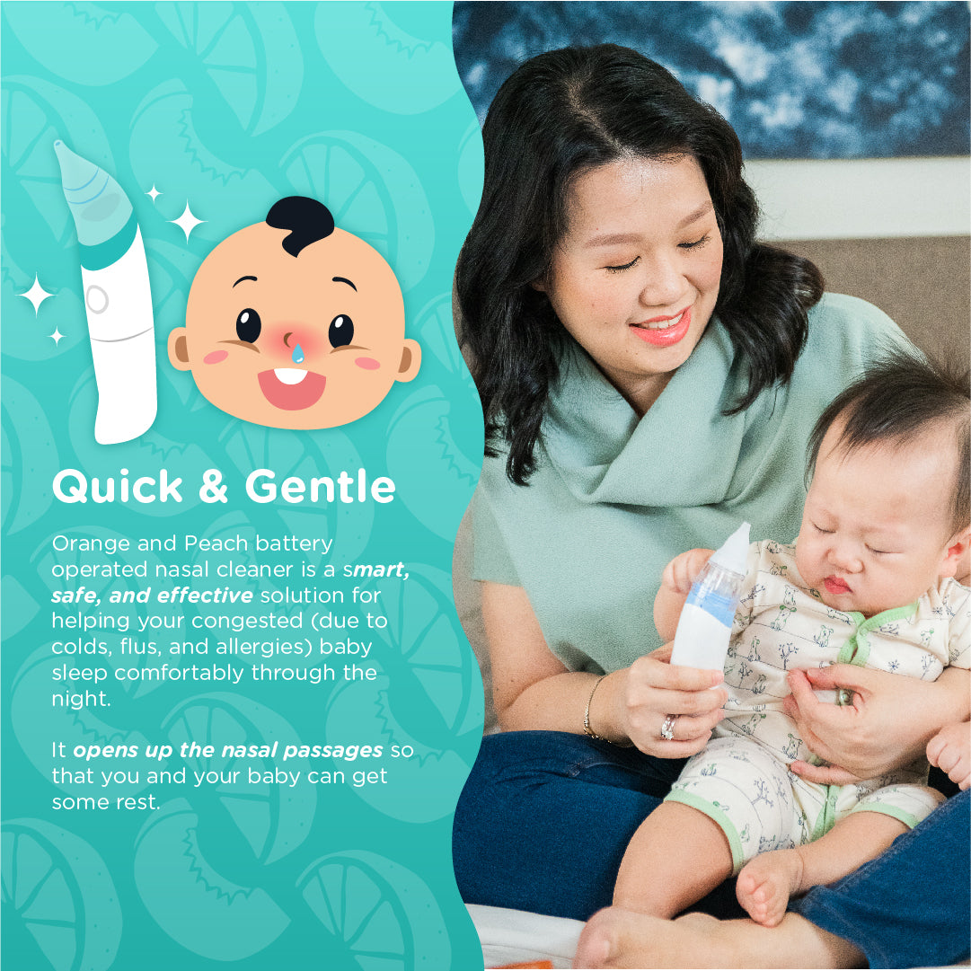 Orange and Peach Battery Operated Nasal Cleaner